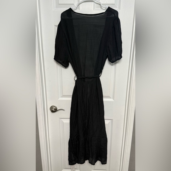 Cupshe Black Open Front Cover-Up Duster Kimono - Picture 6 of 6